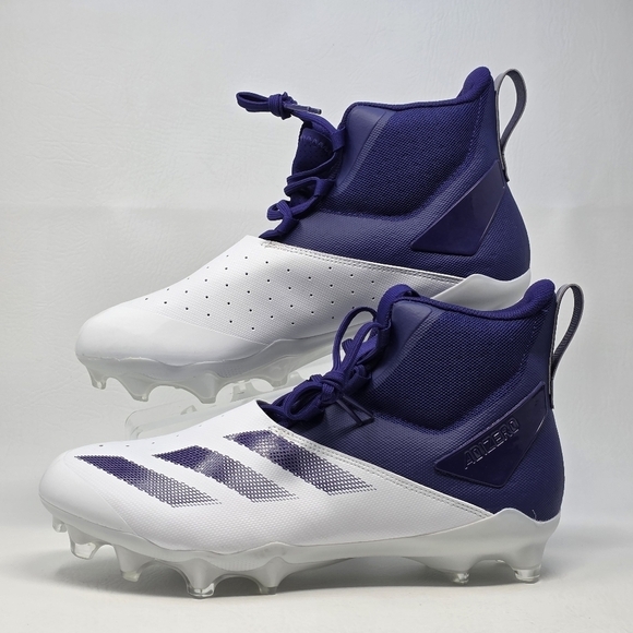 Adidas ADIZERO Chaos High-Top Football Cleats White/Purple IG3459 Mens Sz 12 New main image 9